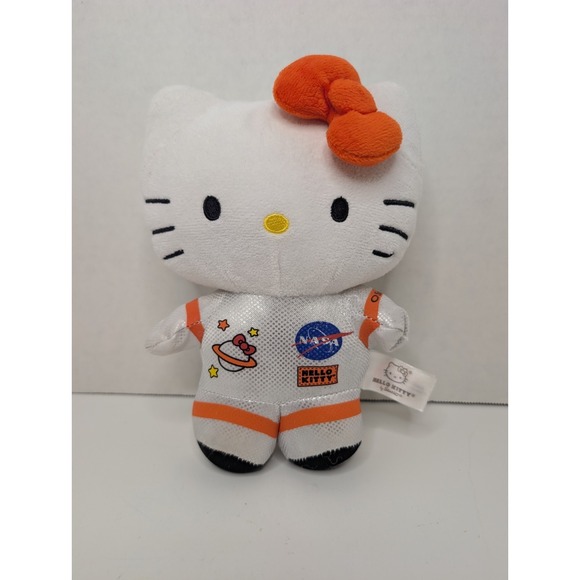 Sanrio Other - Sanrio Hello Kitty NASA Smithsonian Orange Astronaut Space Suit Sequin Plush 8"
